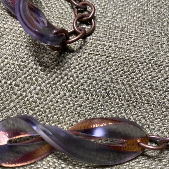 Color by Amber Copper leaf necklace - Picture 2 of 4
